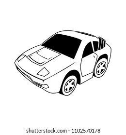 CAR CARTOON vector  on white background 