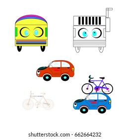 Car cartoons for design