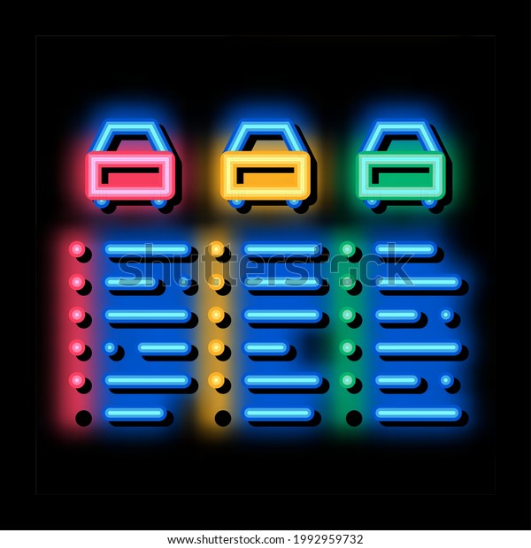 Car\
Catalog neon light sign vector. Glowing bright icon Car Catalog\
isometric sign. transparent symbol\
illustration