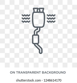 car catalytic converter icon. car catalytic converter design concept from Car parts collection. Simple element vector illustration on transparent background.