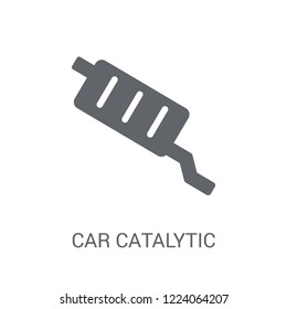 car catalytic converter icon. Trendy car catalytic converter logo concept on white background from car parts collection. Suitable for use on web apps, mobile apps and print media.