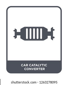 car catalytic converter icon vector on white background, car catalytic converter trendy filled icons from Car parts collection, car catalytic converter simple element illustration