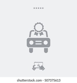 Car certificate concept - Minimal icon