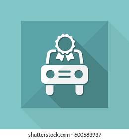 Car certificate concept - Vector icon