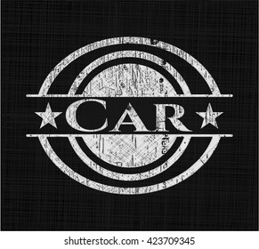 Car chalk emblem written on a blackboard
