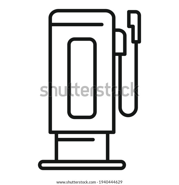Car charge station\
icon. Outline Car charge station vector icon for web design\
isolated on white\
background