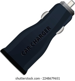 Car charger. Electric power adapter for mobile devices