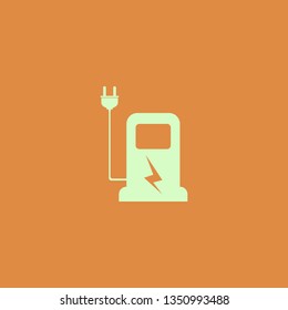 car charger vector icon. flat design