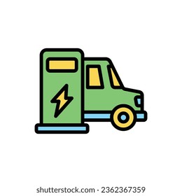 Car Charging Icon Vector Illustration 