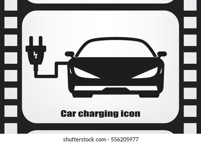 Car charging icon vector illustration eps10.