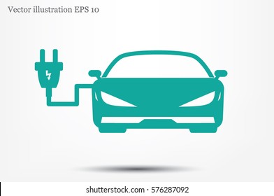 Car charging icon vector illustration.