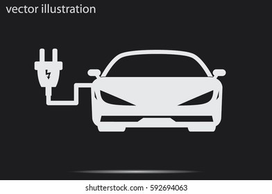 Car charging icon vector illustration.