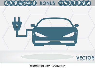 Car charging icon vector illustration eps10.