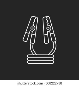 Car charging line icon