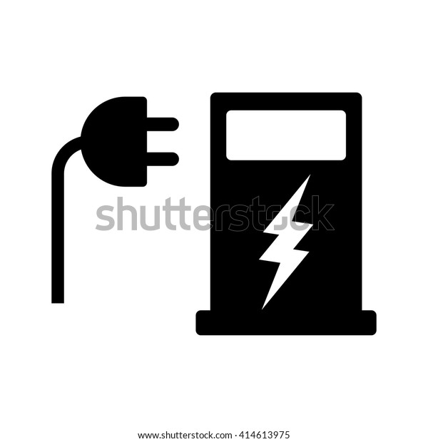 car charging point icon\
black