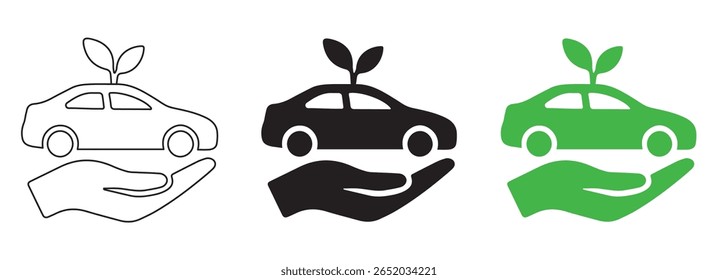 Ícone do ponto de carregamento do carro png. Símbolo de plugue elétrico. Sinal de eletricidade. Ilustração do vetor de energia verde. Fio com pictograma de plugue e raio. Conceito de tecnologia de carga de telefone