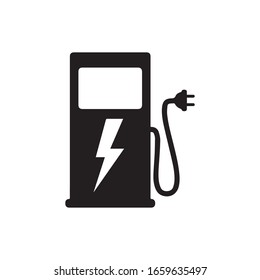 Car charging station Icon Vector. Car charging station symbol. Flat Vector illustration - Vector