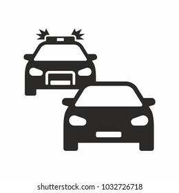 Car chase icon