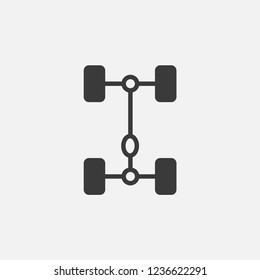 Car chassis icon vector