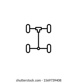 Car Chassis Icon Vector Illustration