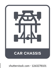 car chassis icon vector on white background, car chassis trendy filled icons from Car parts collection, car chassis simple element illustration