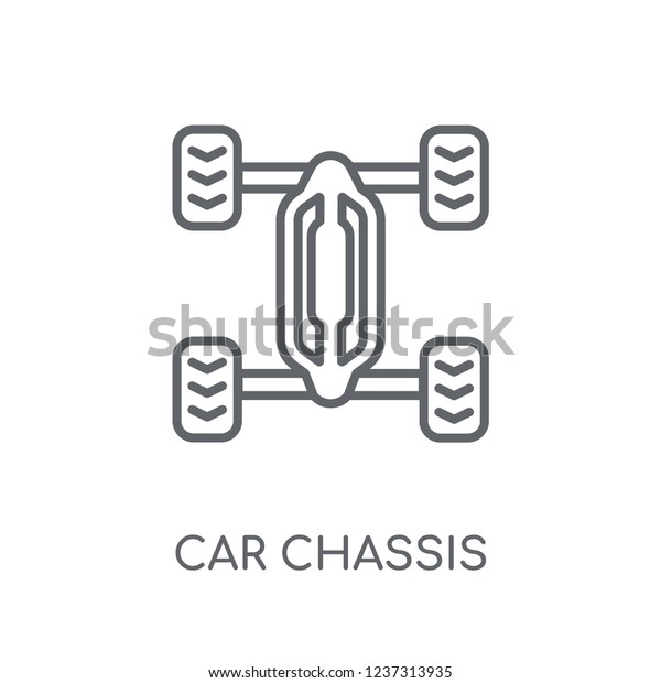 car chassis linear\
icon. Modern outline car chassis logo concept on white background\
from car parts collection. Suitable for use on web apps, mobile\
apps and print media.
