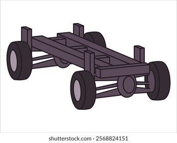 Car chassis parts automotive element automobile part frame technology construction machine service vehicle transportation design icon set