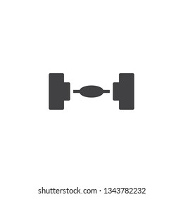 Car chassis vector icon. filled flat sign for mobile concept and web design. Chassis glyph icon. Symbol, logo illustration. Pixel perfect vector graphics