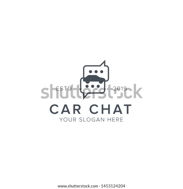 car chat icon logo design\
template