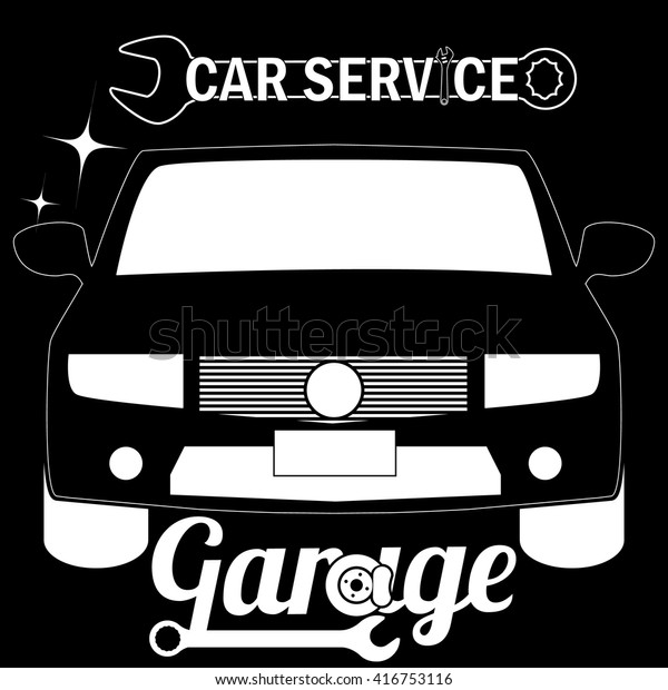 car check and\
garage service in vector\
style.
