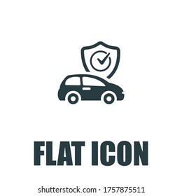 Car Check Up Icon. Flat Illustration Isolated Vector Sign Symbol