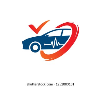Car Check Logo Template Design Vector, Emblem, Concept Design, Creative Symbol, Icon
