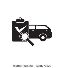 Car checking icon, logo illustration vector design template