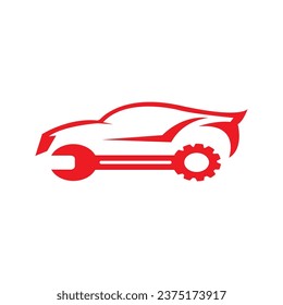 Icono de comprobación de coches, ilustración de logotipo, plantilla de diseño vectorial