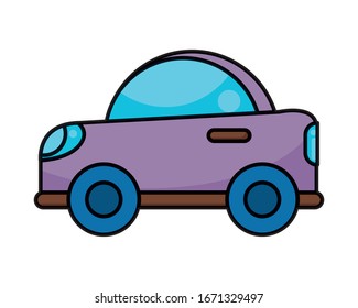 car child toy flat style icon vector illustration design