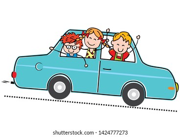 226 Three Girls Car Stock Vectors, Images & Vector Art | Shutterstock