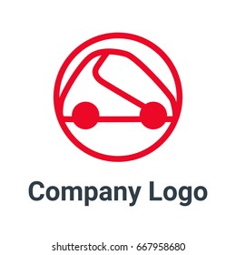 Car in circle logo