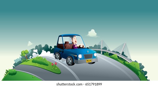 car in city
