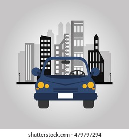 car with city background  transport image