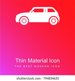 Car city model red and pink gradient material white icon minimal design