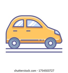 Car, city car vector - color icon - transportation icons