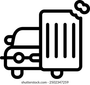 Car with a clay bar Outline Vector Icon Design