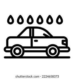 Car clean foam icon outline vector. Tire wash. Car service