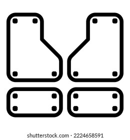 Car clean mat icon outline vector. Wash service. Window foam
