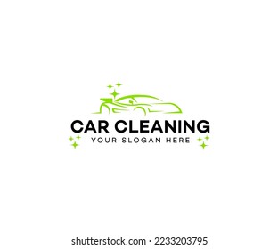 car cleaning logo  And Car Wash logo designs concept vector, Automotive Cleaning logo template