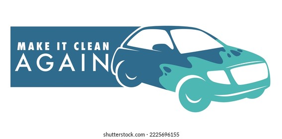 Car cleaning service carwash station isolated vector. Vehicle and transport vector washing dirty transport water and foam cleanliness and hygiene transportation emblem or logo automobile maintenance