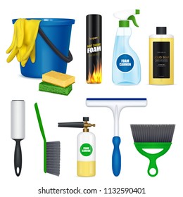 Car Cleaning Set Realistic