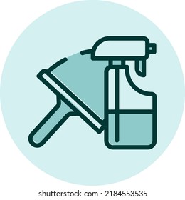 Car cleaning supplies, illustration, vector on a white background.