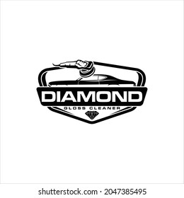 Car Cleaning Vector Logo With Engine