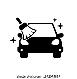 Car Cleaning, Car Wash Vector Icon Illustration